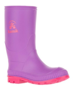 Kamik Stomp Girls Waterproof Rubber Boot (Purple)