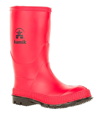 Kamik Stomp Boys Waterproof Rubber Boot (Red)